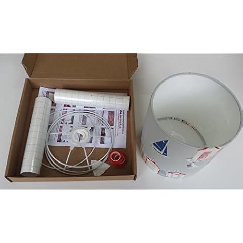 20 cm Lampshade Making Kit Twin Pack with woodern Stick Cover