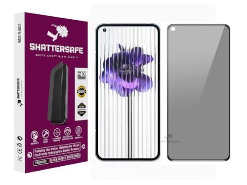 Image of Anti-Spy Privacy Tempered Glass Compatible For Nothing Phone 1 [Pack of 2]. 9H Hardness, Anti-Scratch, Edge-to-Edge Protection With Easy Installation Kit & Case Friendly Fit.