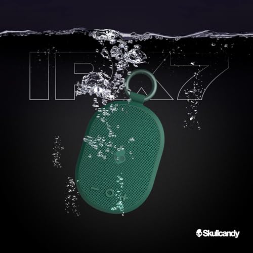 Image of Skullcandy Kilo XT Wireless Bluetooth Speaker - IPX7 Waterproof Mini Bluetooth Speaker with 24 Hour Battery, Downward Firing Passive Radiator, and True Wireless Pairing - Perfect for Outdoor (Green)