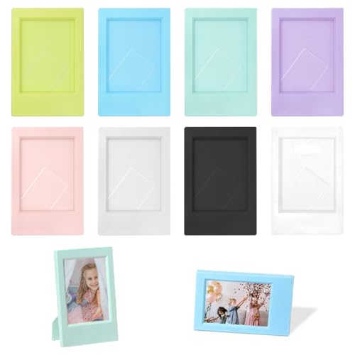 lyualma 8 Piezas Mini Marco de Fotos Colorido Marcos de Fotos Creativos 8.6×5.4 CM Mini Instantánea Marcos para Film e Foto de Cámara Instantánea
