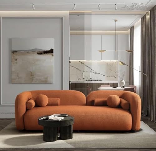 LEGACY OF COMFORT Elma Curved 3 Seater Cloud Sofa Upholstered 3 S...