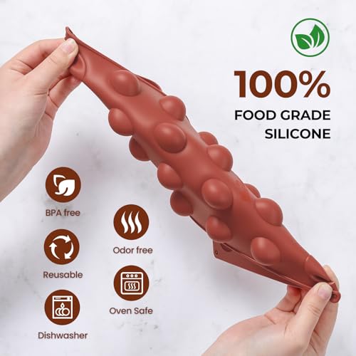 Image of 24 Holes Silicone Hot Chocolate Bomb Molds, 2 Packs Mini Semi Sphere Mold 1 inch Half Sphere Silicone Baking Molds for Making Chocolate, Cake, Jelly, Dome Mousse