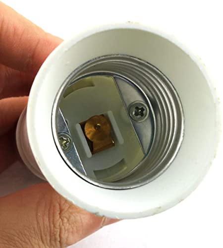 E27 To E26 E27 Light Socket Extender Adapte(Extension: 3.15 Inch/4.21 Inch),Lamp Bulb Socket Extension, E26 /E27 Screw Bulb Base Adapter Converter,Lamp Bulb Socket Lamp Holder Adapter (4) #TOP4