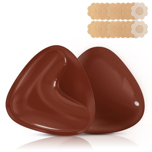 Image of Double Sided Sticky Bra Inserts Reusable Ultra Push Up Lift Self Adhesive Bra Pads for Bikini Swimsuit Strapless Dress