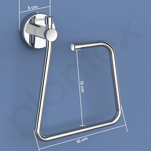 Image of Plantex Towel Ring for Bathroom /Stainless Steel Napkin Hanger for Wash Basin /Bathroom Accessories - Pack of 2 (Chrome)