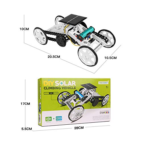 Talent Star DIY Climbing Vehicle, STEM Educational Toy Car Assembly Kit, Solar Powered Mechanical Circuit Building 4WD Robotic Motor Car Set for Science, Engineering, Gifts for Boys Kids