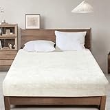 PHF Truly Velvet Fitted Sheet Only Queen Size, Luxury Super Soft Cozy Fuzzy Fleece Bottom Sheet, Deep Pocket Up to 16',Strenghth Elastic Band, Suitable for Fall Winter Spring,No Pillowcases,Snow White