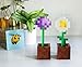 Minecraft Daisy and Allium Flower Pot Mood Lights, Set of 2 | Nightstand Table Lamp with LED Light for Bedroom, Desk, Living Room | Home Decor Room Essentials | Video Game Gifts and Collectibles