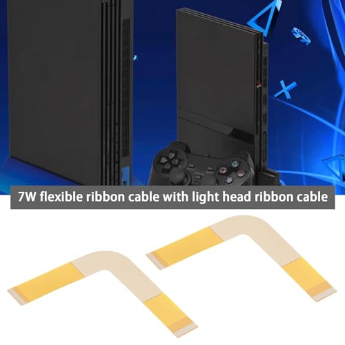 Image of SING F LTD 4pcs Slim Laser Flex Ribbon Cable Copper Compatible with PS2 Slim SCPH-70000x SCPH-75000x SCPH-77000x SCPH-79000x Consoles with Double Sided Tape