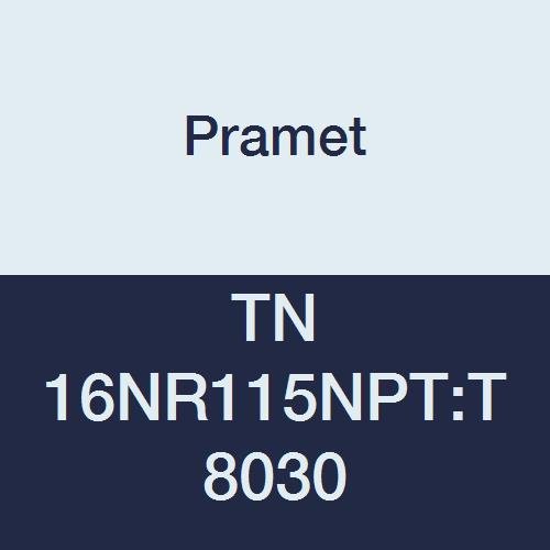 TN 16NR115NPT:T8030 Carbide Indexable Internal Threading Insert, Multi-Material (P30,M25,K30), National Pipe Thread, TPI 11.5, 3 Cutting Edges, PVD, Use SER/L Toolholder, Gold (Pack of 5)