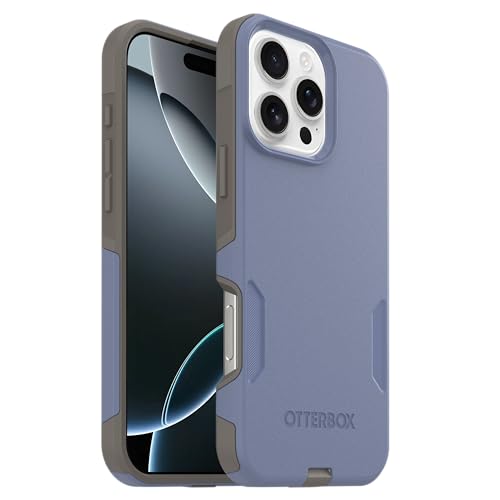 Image of OtterBox iPhone 16 Pro Max (Only) - Commuter Series MagSafe Case - Spiced Orchid (Blue & Grey) - Built-in Magnets - Slim & Tough - Pocket-Friendly - with Port Protection