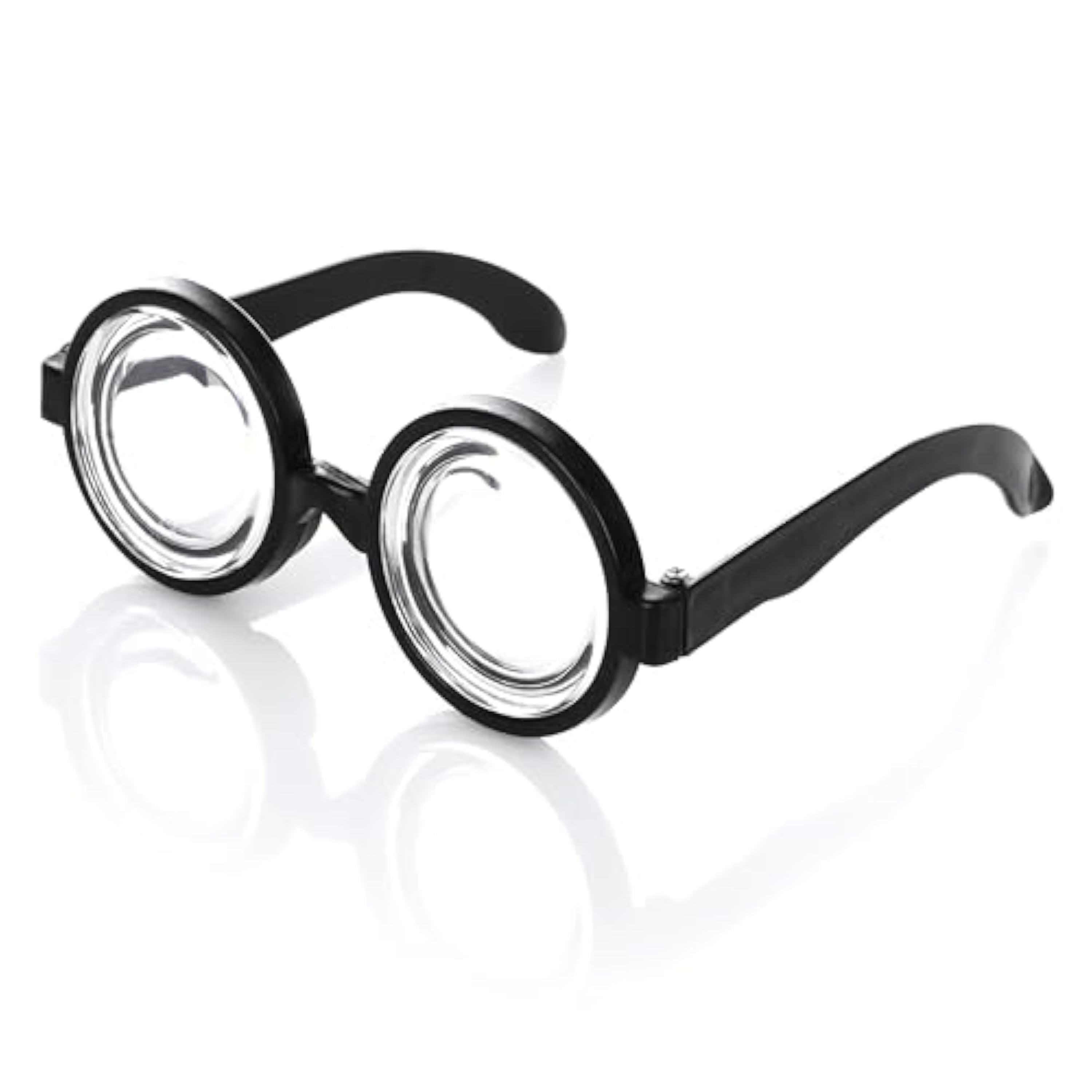 KarneLux Nerd Gafas negras – Divertidas gafas de cuerno sin fuerza – Accesorio de disfraz para abuela, temero, profesor loco o científico