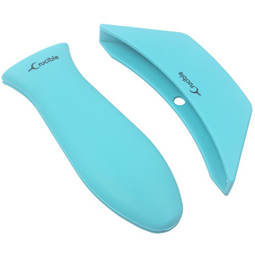 Crucible Cookware Silicone Hot Handle Holder (2-Pack Mix Turquoise) #TOP1