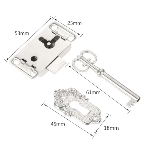 Serrure de porte en fer pour restaurer une commode ou un secrétaire - 8