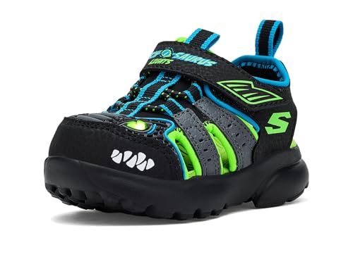 Image of Skechers Boys Razor Splash - Raptor Quest 402284N (Toddler) Black/Lime 10 Toddler Medium