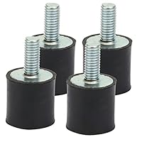 Fafeicy 4 Stück M5 Gummilager, Anti Vibration Silentblock Auto Boot Spulen, für Luftkompressoren, Dieselmotoren, Wasserpumpen, Adoptiert Geometrisches Design (VD15*15 M5*12)