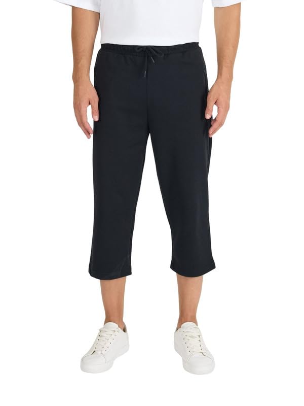 COMEOR Jogginghose Herren Kurz mit Reißverschlusstaschen Shorts Baumwolle Trainingshose - Kurze Sporthose Männer