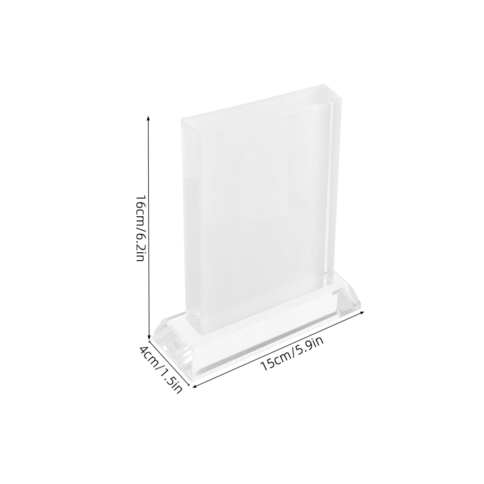 Alipis Marco de Fotos de Sublimación en Blanco, Cristal, Sola Cara, Transparente, Diy, para Oficina y Hogar