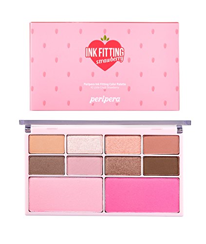 Peripera Ink Fitting Color Palette 0.5 x 0.3, 0.2 x 0.1 Ounce 2. Little Crush Strawberry