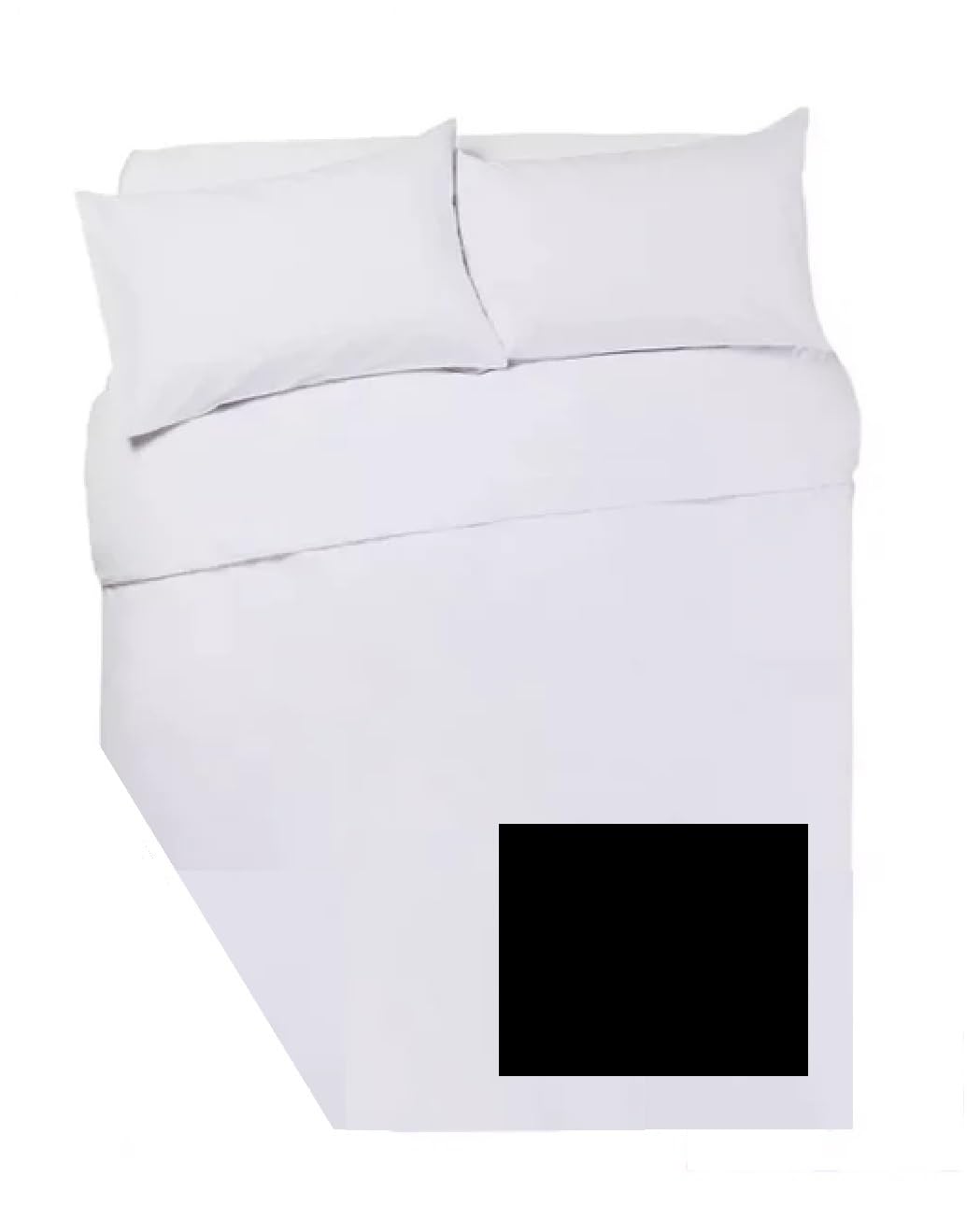 Bedtime Comforts Ltd Black Caravan/Motor Home Corner Cut Off Duvet Cover + 2 Pillowcases