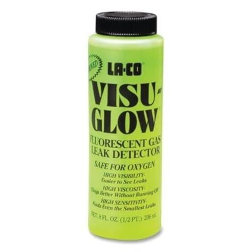 LA-CO 32898 VISU-Glow Gas Leak Detector, 8 oz. Liquid