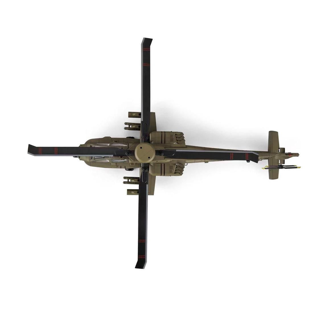 RC ERA C170 AH-64D Apache RC Elicottero RC 1/48 2,4 GHz 6CH Flybarless modello con Optical Flow TOF mantenimento dell'altezza motore brushless (verde militare, 3 batterie)