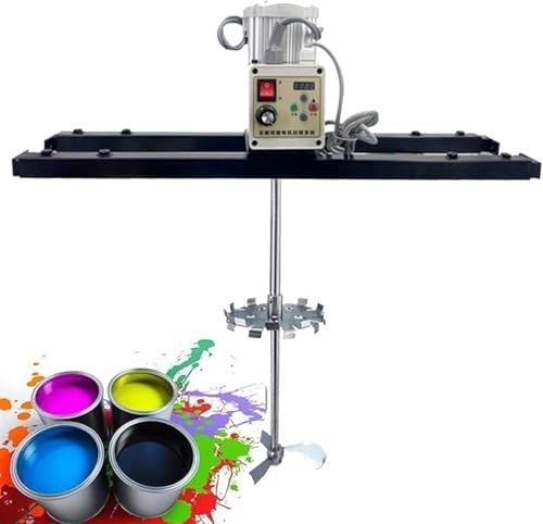 Power Mixer Pneumatic Agitator Clamp-On Drum Agitator Industrial-Grade Pneumatic Shaker Paint Stirring Tool，2100W Electric Tank Mixer Machine, Folding Propeller Paint Agitator, 1 Ton Capacit
