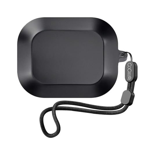 Image of Soft Silicone Case Cover Compatible for Realme Buds Air 8 (Black, Lanyard)