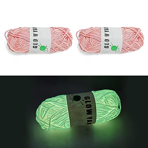 2 rollos de hilo que brillan en la oscuridad, hilo brillante de bricolaje, hilo de coser para manualidades, principiantes de costura Cover