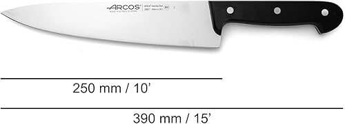 Vista 141 de Arcos Juego de Cuchillos 2 Piezas - Acero Inoxidable Nitrum y Hoja mm. 12.80 oz. Cuchillo de Cocina Profesional para Cocinar Mango Ergonómico