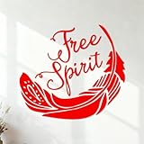 Plume trompeuse Esprit libre Style libre 68x75.9cm Culture du tatouage Rouge