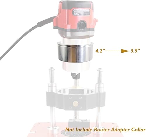 Miniatura 6 de O'SKOOL Sistemas de elevación de enrutador para motores de 4.2 pulgadas de diámetro, kit de anillo de inserción de 5 piezas de placa de 9-14