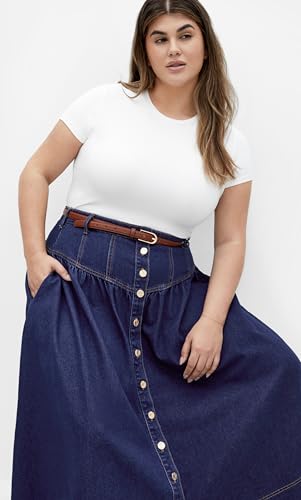 City Chic Women's Plus Size Skirt - Ari Denim4