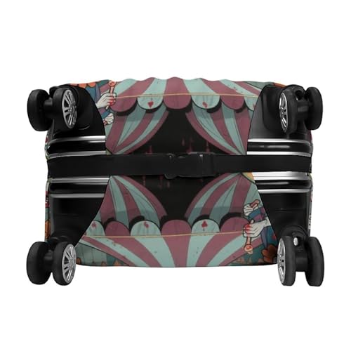 Clown Vampire Bat Elastic Luggage Cover Suitcase Protector for 19-32 Inch Suitcases | Universal Stretchable Travel Bag Cover | Anti-Scratch, Washable with Zipper Closure L 6