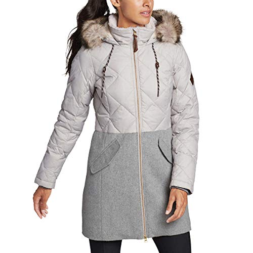 Eddie Bauer Women's Lanely Hybrid Down Parka, Lt Gray Regular Xxl #TOP19