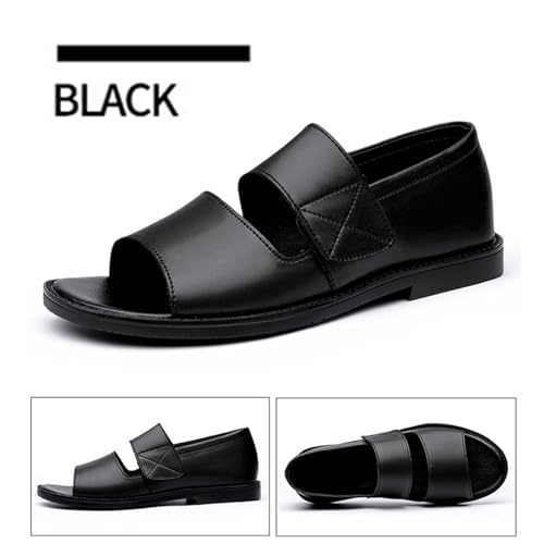 Men's Leather Sandals with Hook Loop Non-Slip Breathable Open Toe Water Shoes for Beach Walking Swimming Quick-Dry Non-Slip Flat Sole Business Casual Fisherman Sandals2