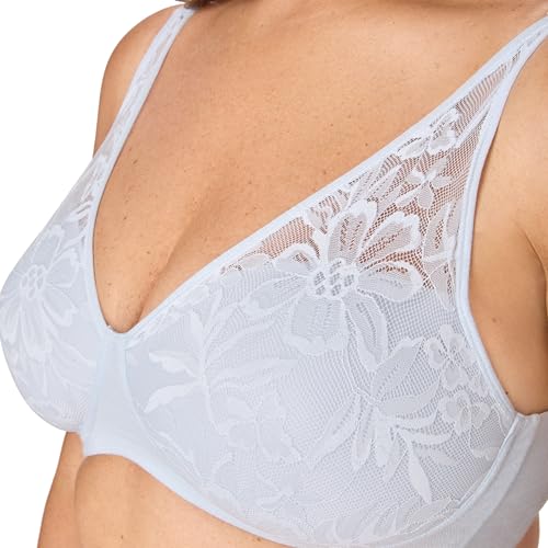 Image of Bali Women's Wireless Bras for Women - Breathe Lace Cotton Modal No Underwire Bra, Adjustable T-Shirt, Plus Size
