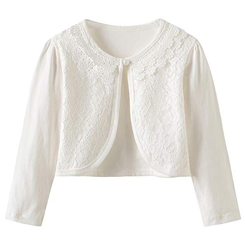 Little Girls' Long Short Sleeve Lace Bolero Cardigan Shrug Dress Cover up 2-11 Years (6#, 8-9T)
