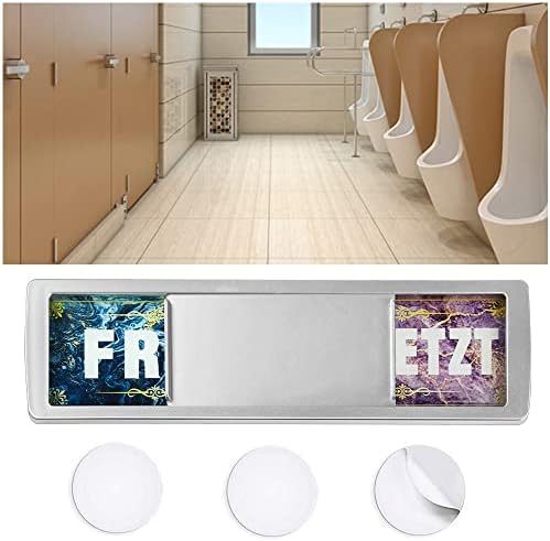 WC-Schild 'Frei – Besetzt' Mit Schieber – Für Toilettentür, Selbstklebend, Feuchtigkeitsresistent, 17,8 Cm