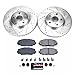 Power Stop Brake Kit For Pontiac Vibe Scion XD Toyota Corolla Matrix - Front Z23 Carbon Fiber Brake Pads with Drilled and Slotted Brake Rotors Replacement, K4669