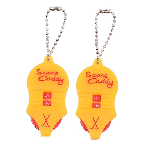 HOMOBABE 2個 ゴルフ用ポータブルスコアカウンター プラスチック製正確計器 耐久性 軽量コンパクト 持ち運び便利 ゴルフ得点ツール初心