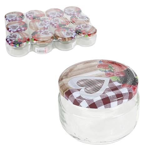 TWO TIGERS Tarro de Cristal 140ml con Tapa. Pack 12 Unidades. Frascos con Tapa de Frutas. Bote Cocina, Legumbres, Hostelería, Cafeterías, Bares, Restaurantes. Cierre Hermético (140ml 12uds)