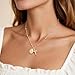 Gold Cross Necklace for Women - 14k Gold Plated Virgin Mary Pendant Necklaces,Non Tarnish Golden Cubic Zirconia Catholic Virgen de Guadalupe Crucifix Jewelry,Religious Faith Baptism Gift for Her