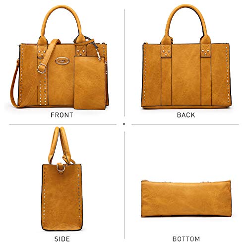 Image of Dasein Women's Designer Handbags Fashion Satchel Handbags Shoulder Bags Top Handle Work Bags w /Belt