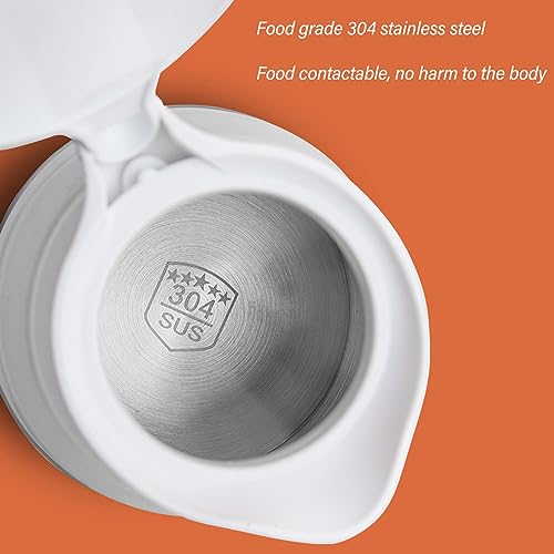 Hervidor de agua plegable 0.6 L acero inoxidable blanco miniatura 2