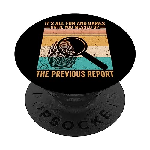 Forensic Scientist Fun Games You Messed Up Previous Report PopSockets Swappable PopGrip, Black