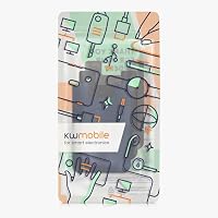 kwmobile 3X Kartenhalter Hülle für Smartphone - selbstklebend - Aufklebbare Silikon Kreditkarten Tasche Schwarz Marineblau Grau - Maße 8,5x5,5cm – Ansicht 7
