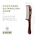 Kent 21T 8 Inch Large Hair Detangling Comb, Wide Teeth for Thick Curly Wavy Hair. Long Hair Detangler Comb For Wet and Dry. Handmade of Quality Cellulose, Saw-Cut Hand Polished, Made in England