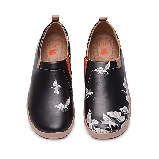 UIN Women's Walking Travel Shoes Slip On Microfiber Leather Casual Loafers Lightweight Comfort Fashion Sneaker Crane in Dark (8)