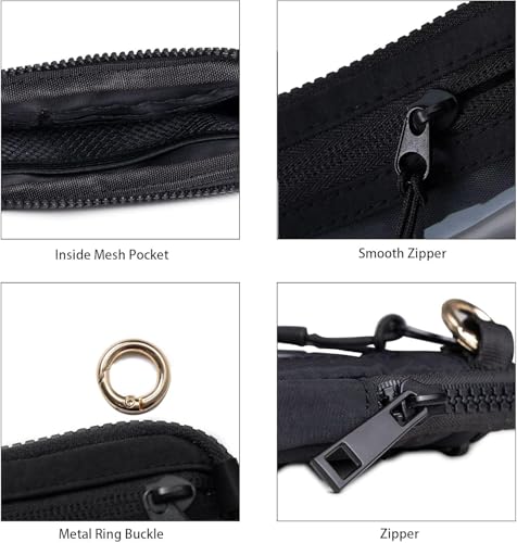 Commonlyto Wallet, Waterproof Nylon Material, Suitable For Women's Daily Travel And Shopping (Black)3